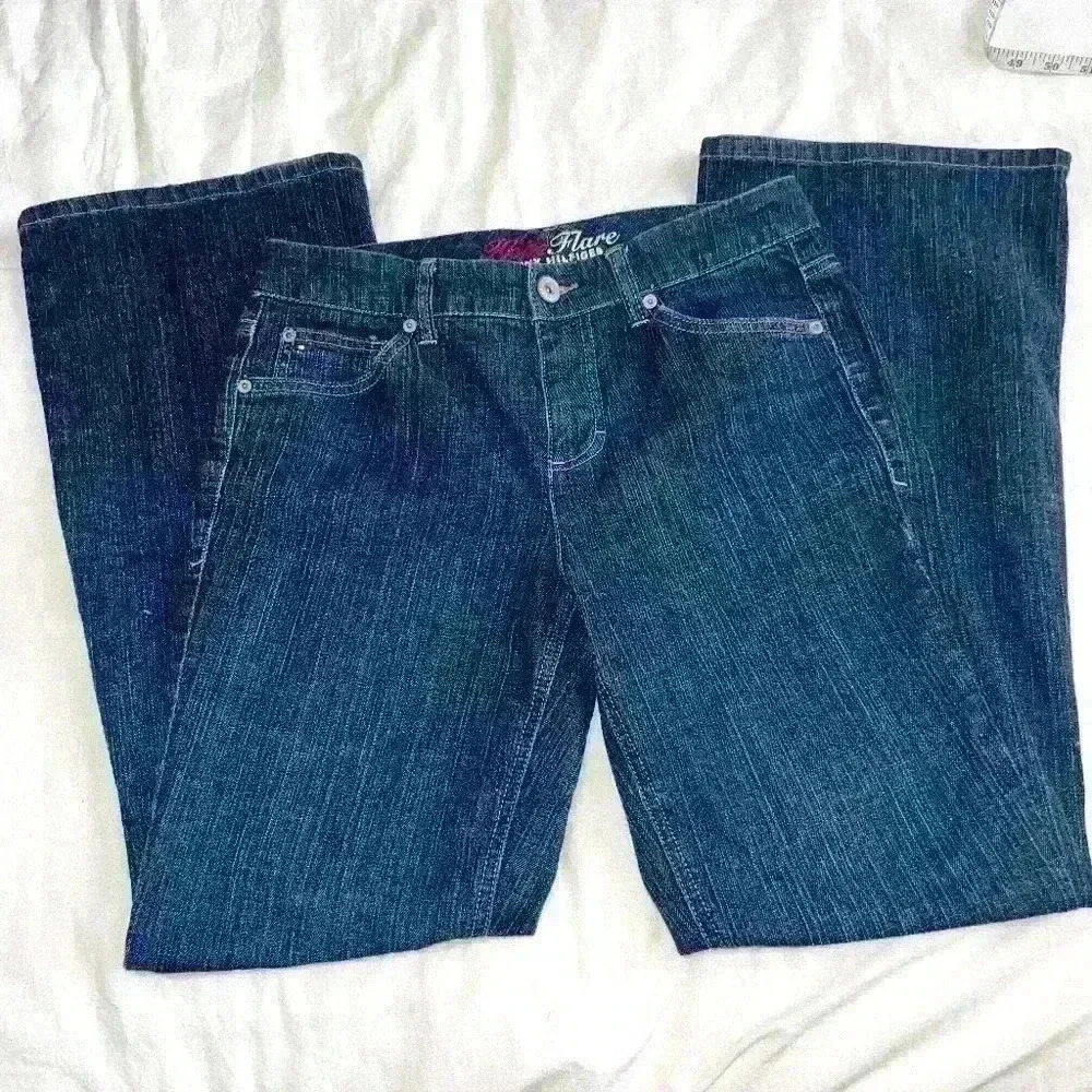 Tommy Hilfiger American Hope Classic Rise Bootcut Blue Denim Jeans Size 6R